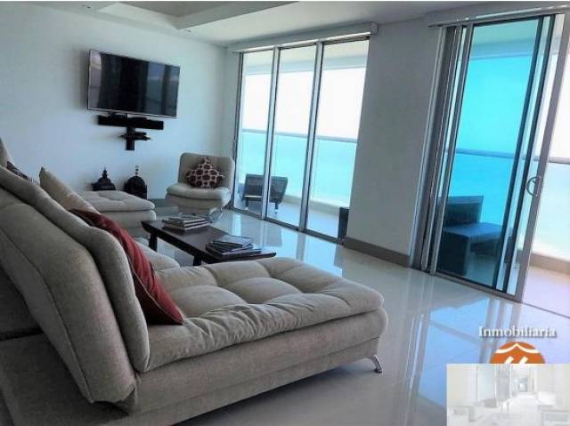 APARTAMENTO EN ARRIENDO POR DIAS 4 HABITACIONES FRENTE AL MAR EN CARTAGENA