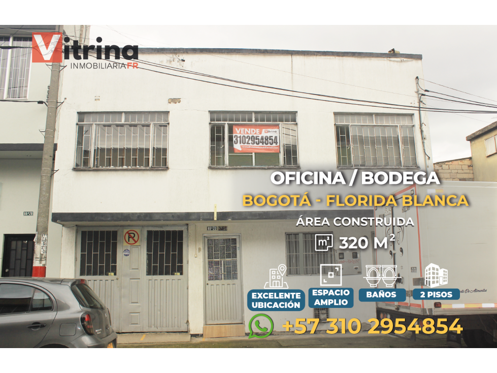 Vitrina Inmobiliaria vende Oficina/bodega en Florida Blanca