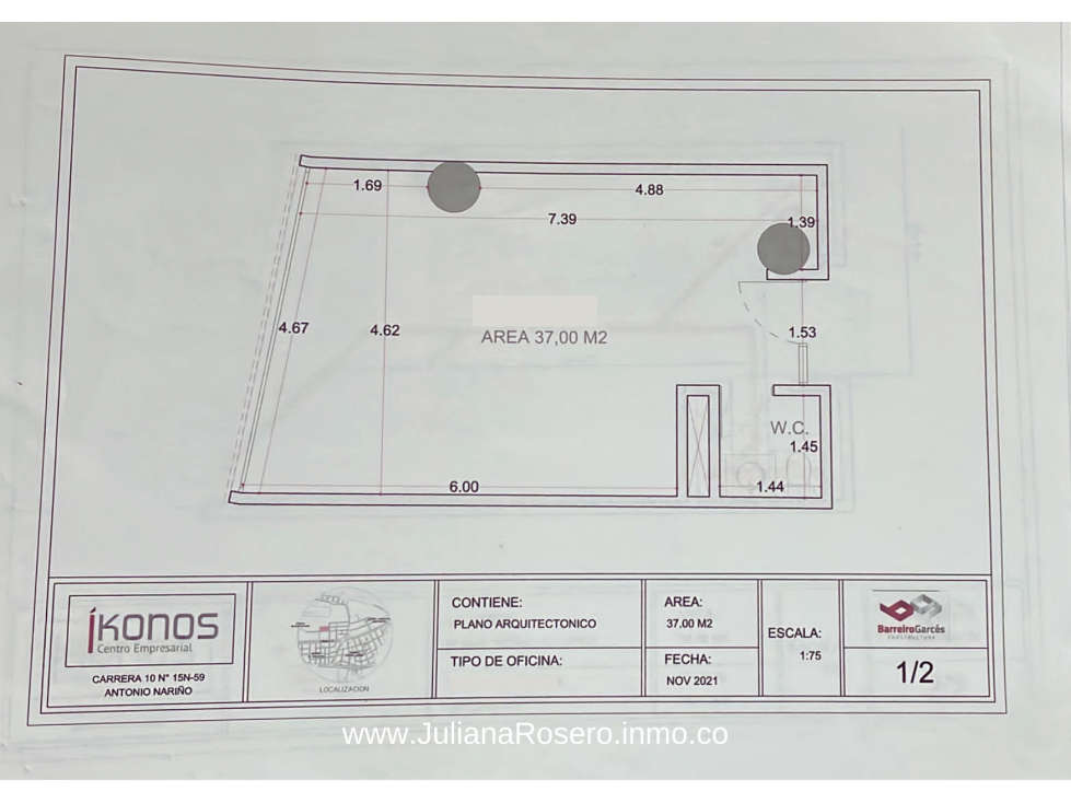 VENDO/PERMUTO OFICINA EN CENTRO EMPRESARIAL IKONOS