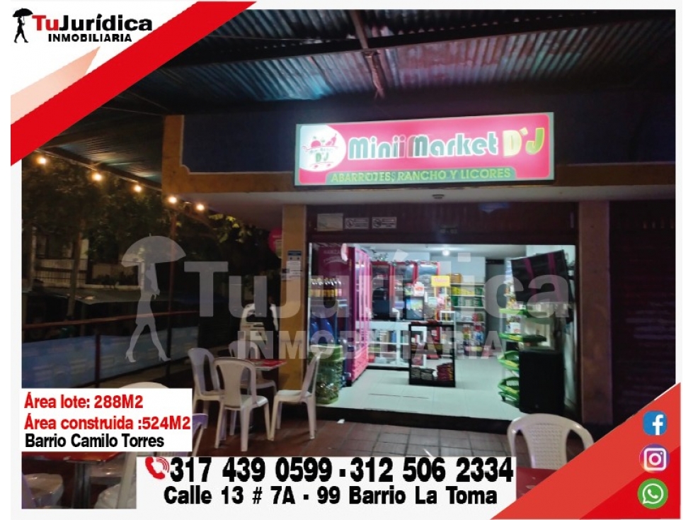 SE VENDE CASA COMERCIAL EN EL BARRIO CAMILO TORRES EN NEIVA