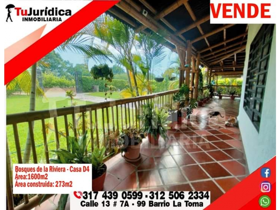 SE VENDE ESPECTACULAR CASA CAMPESTRE RIVERA (HUILA - COL)