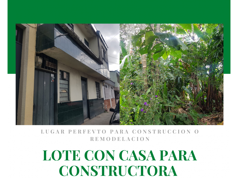 CASA LOTE EN EL GRANADA PARA CONSTRUCTORA REF 1888