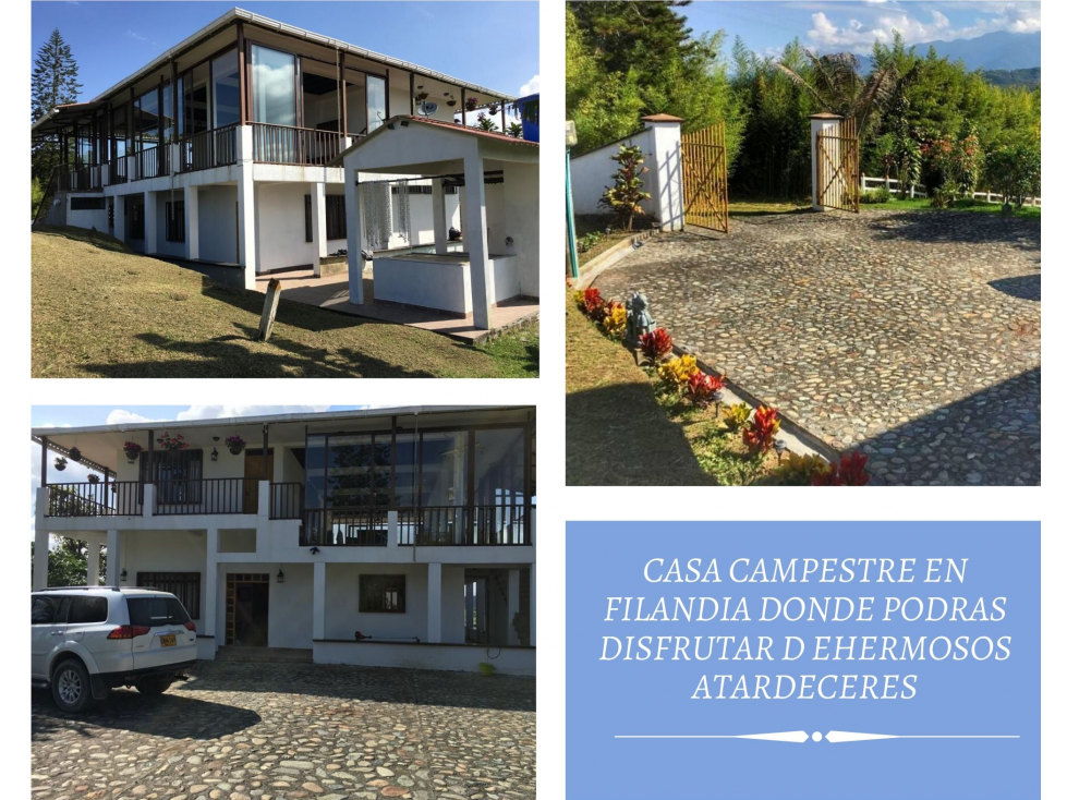 CASA CAMPESTRE EN VENTA FILANDIA QUINDIO 1800