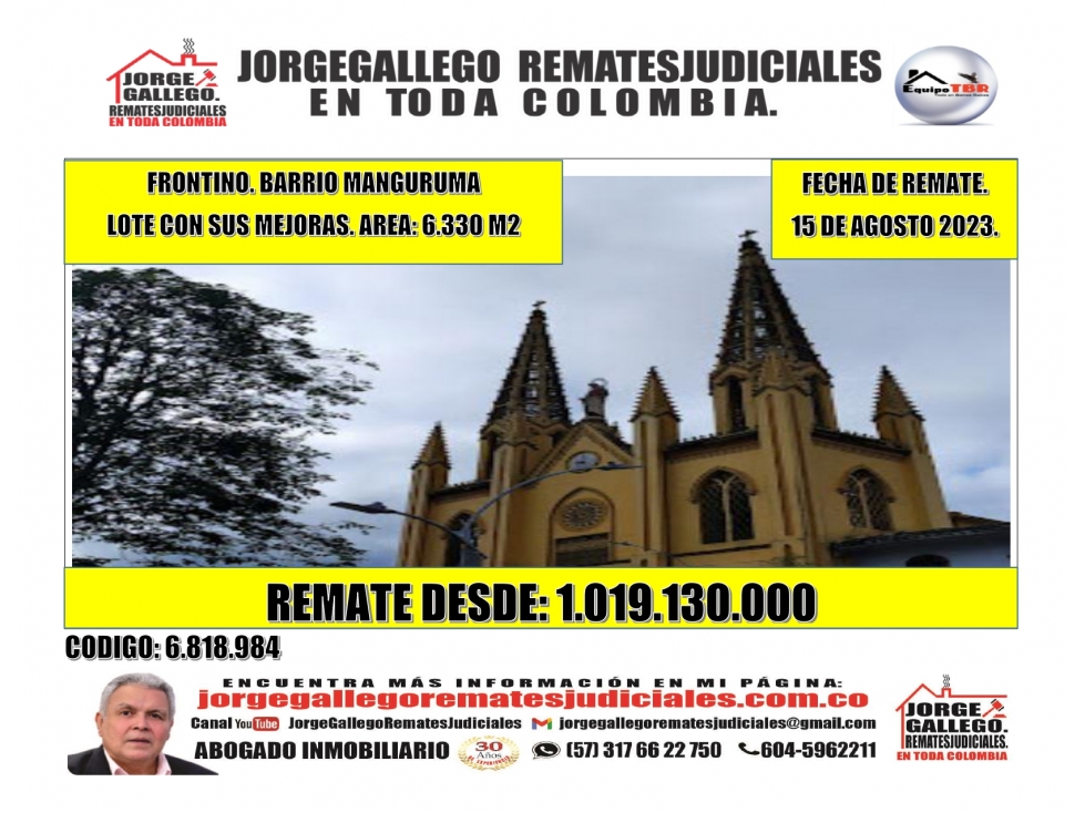 Remate. Frontino Lote con sus mejoras