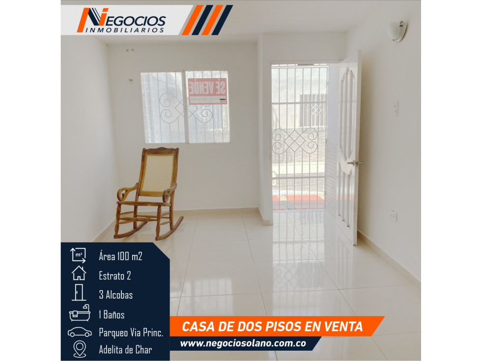 CASA EN VENTA - ADELITA DE CHAR / LA PLAYA - BARRANQUILLA