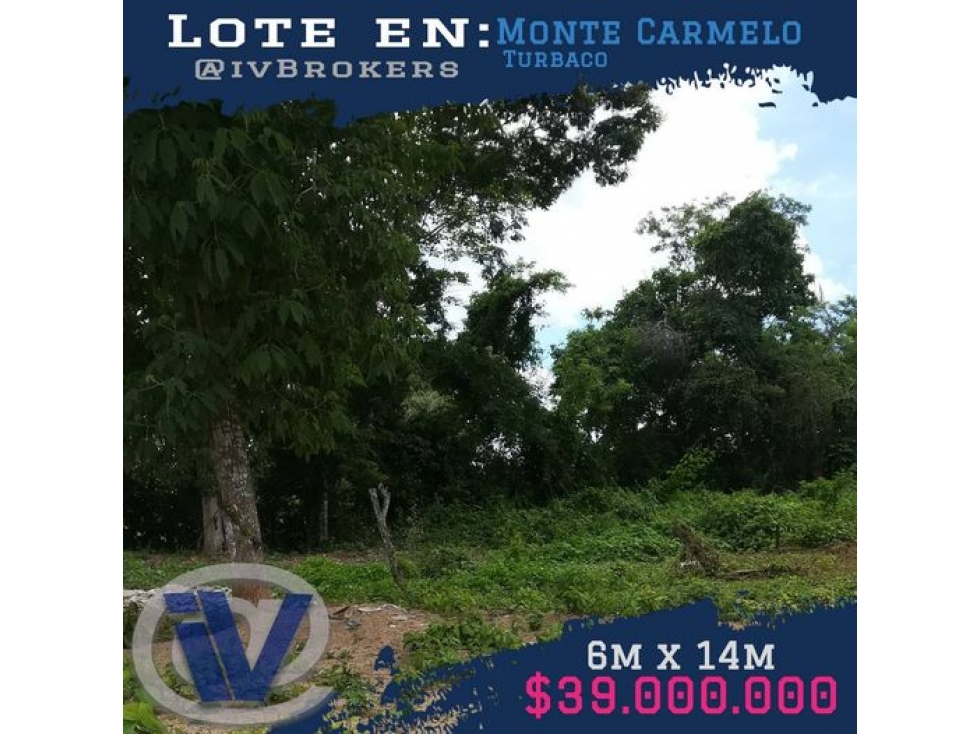 Venta Lote en Monte Carmelo, Turbaco