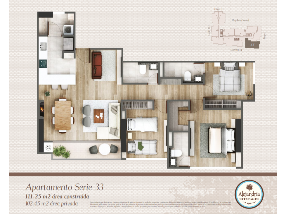 Apartamento en venta en cesión de derechos en Alejandría