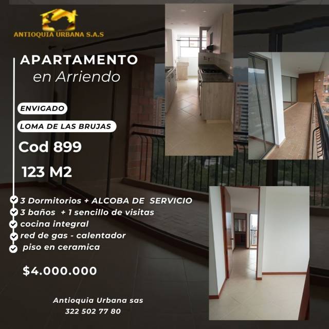 Arriendo Apartamento Envigado Loma de las Brujas