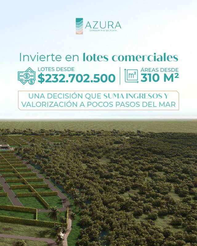 Lotes comerciales en Playas del Francés en Tolú